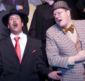 Schaefer (left) and Eric Rolfe perform in "Guys and Dolls."